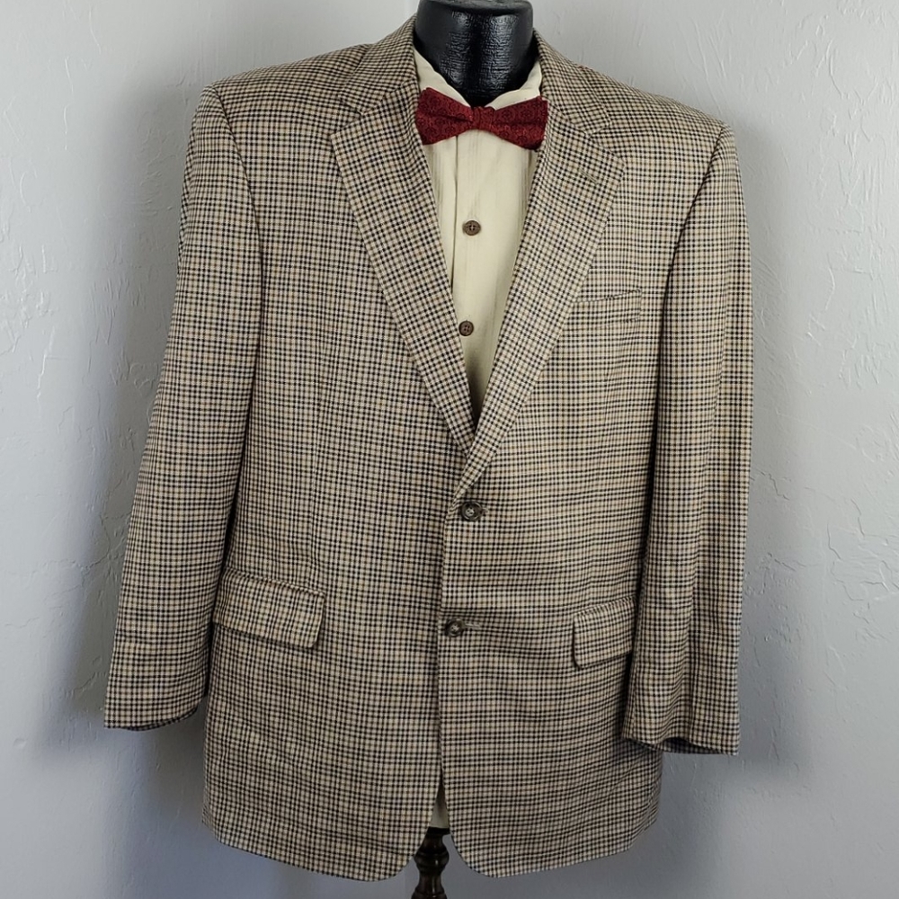 Jos. A. Bank Gordon Blazer 42R Men’s Silk-Wool Two-Button Full Lining Classic